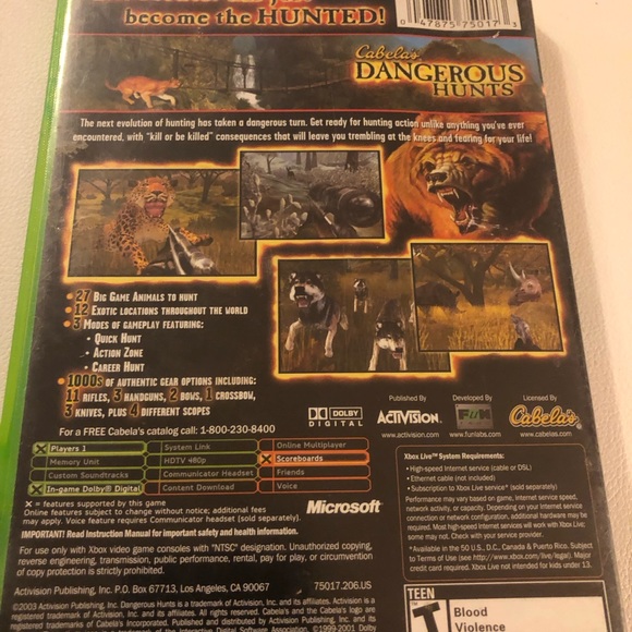 Cabela's Dangerous Hunts (Microsoft Xbox, 2003) Tested with manual - Picture 2 of 5